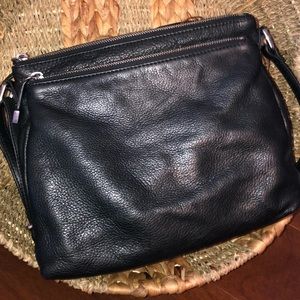 Margot Black Leather Crossbody